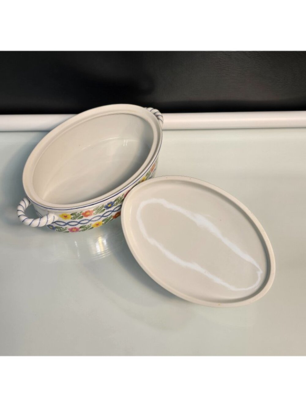 Romance Covered Casserole Dish 1.5 quart Taste Setter By Sigma - Picture 3 of 6